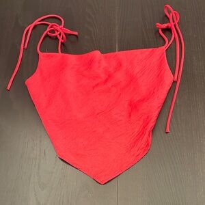 Hot Pink Tie-Strap Bandana Top